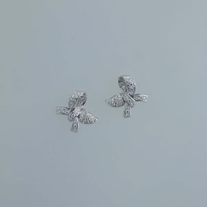 Diamond Pave Ribbon Earrings