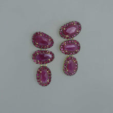 Load image into Gallery viewer, Mozambique Ruby Mosaic Earrings
