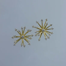 Load image into Gallery viewer, Gold and Diamond Satellite Earrings
