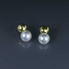 Load image into Gallery viewer, South Sea Pearl Dome Earrings
