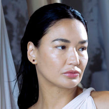 Load image into Gallery viewer, Burmese Ruby and Diamond Toi et Moi Earrings
