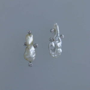 Keshi Satellite Drop Earrings