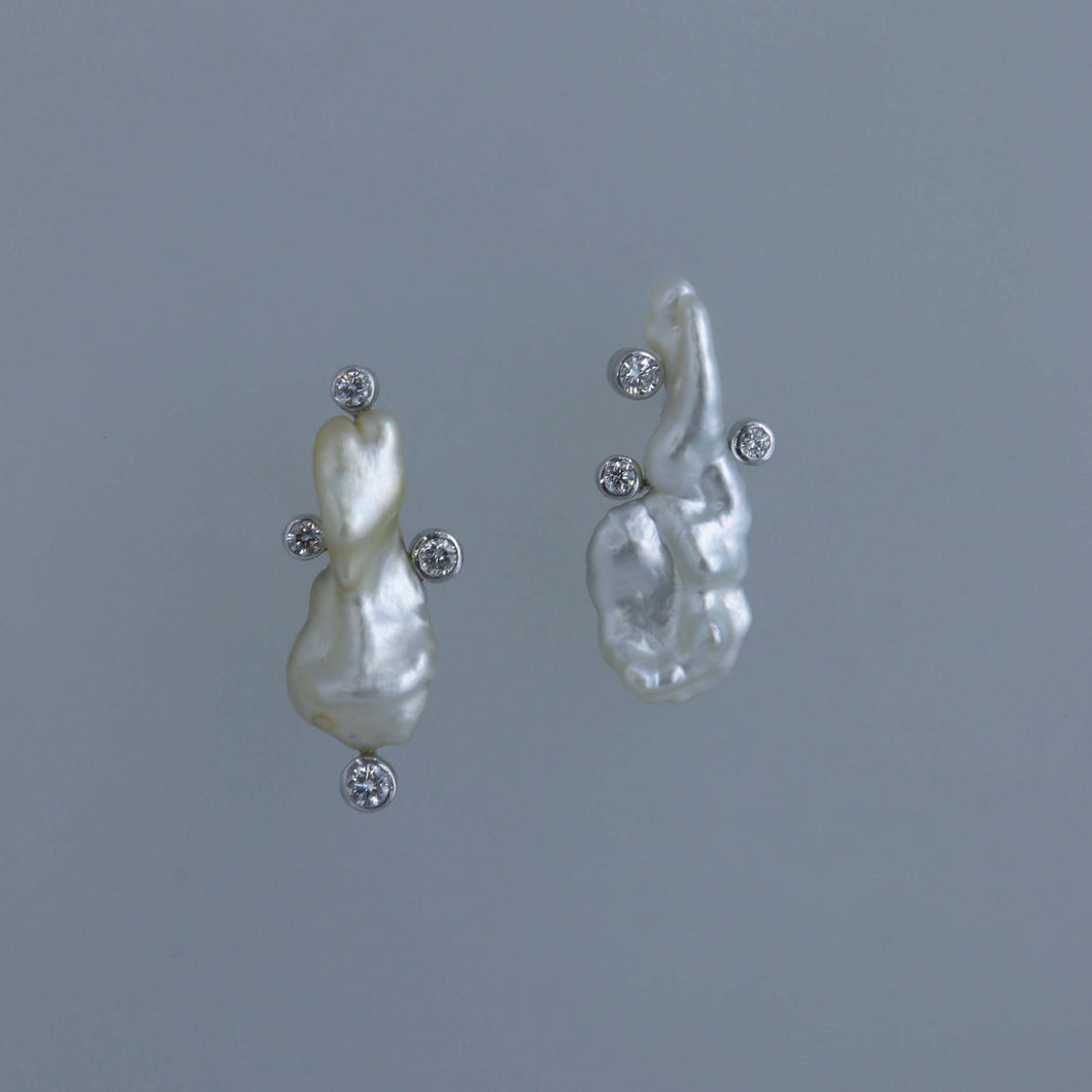 Keshi Satellite Drop Earrings