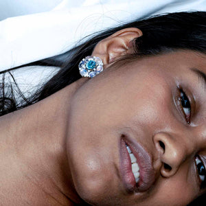 Stunning Moonstone and Zircon Earrings