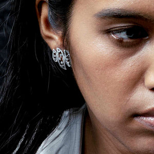 Diamond Pave Leaves Ear Crawlers