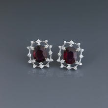 Load image into Gallery viewer, Rubellite Diamond Lace Earrings
