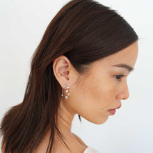 Load image into Gallery viewer, Round Diamond Wire Hoops
