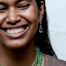Load image into Gallery viewer, Peridot, Mandarin Garnet and Green Amethyst Briolette Earrings
