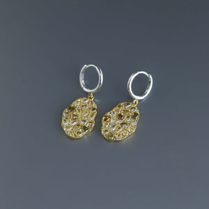 Fancy Colored Diamond Drop Earrings