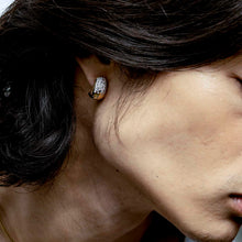 Load image into Gallery viewer, Diamond Ombre Gold Half Hoops
