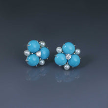 Load image into Gallery viewer, Arizona Turquoise Trio Earrings
