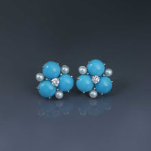 Load image into Gallery viewer, Arizona Turquoise Trio Earrings
