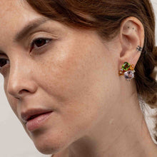 Load image into Gallery viewer, Mismatched Kunzite, Peridot and Yellow Sapphire Earrings
