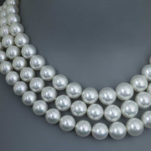 Load image into Gallery viewer, Three Strand Graduated Round South Sea Pearl Necklace
