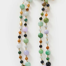 Load image into Gallery viewer, Multi Colored Jadeite Rosary Opera Necklace
