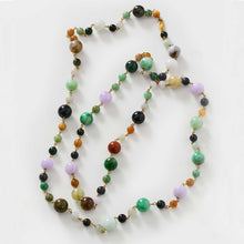 Load image into Gallery viewer, Multi Colored Jadeite Jade Rosary Necklace
