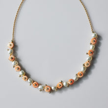 Load image into Gallery viewer, Coral and Keshi Satellite Necklace
