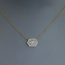 Load image into Gallery viewer, Natural Colored Diamond Pave Hex Necklace
