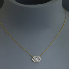 Load image into Gallery viewer, Natural Colored Diamond Pave Hex Necklace
