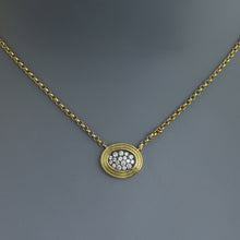 Load image into Gallery viewer, Gold Concentric Dome Pave Necklace

