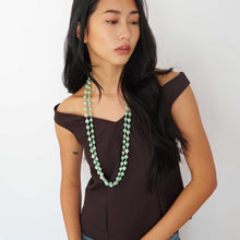 Load image into Gallery viewer, Green and Lavender Jadeite Rosary Necklace
