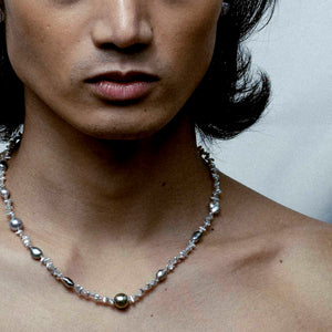 Shard Keshi and Tahitian Pearl Strand Necklace