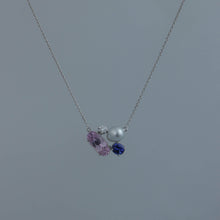 Load image into Gallery viewer, Kunzite and Ceylon Sapphire Zen Necklace
