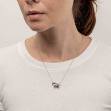 Load image into Gallery viewer, Kunzite and Ceylon Sapphire Zen Necklace
