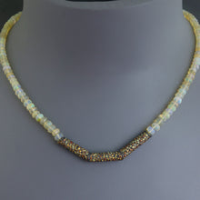 Load image into Gallery viewer, Orange and Yellow Sapphire Oblique XL Necklace
