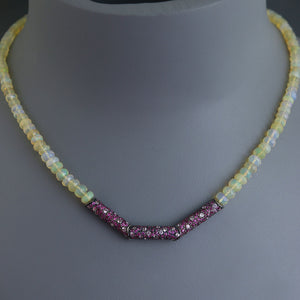 Ruby and Spinel Oblique XL Necklace
