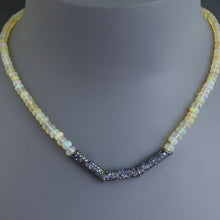 Load image into Gallery viewer, Sapphire and Aquamarine Oblique XL Necklace
