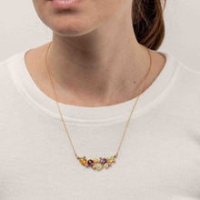 Load image into Gallery viewer, Ethiopian Opal and Rose Cut Pink Sapphire Zen Necklace
