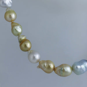 Pastel Colored Baroque South Sea Pearl Strand