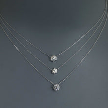 Load image into Gallery viewer, Hex Diamond Solitaire Necklace
