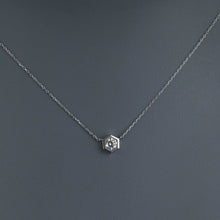 Load image into Gallery viewer, Hex Petite Diamond Solitaire Necklace
