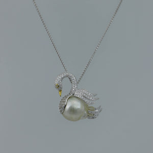 Baroque South Sea Pearl Swan Pendant