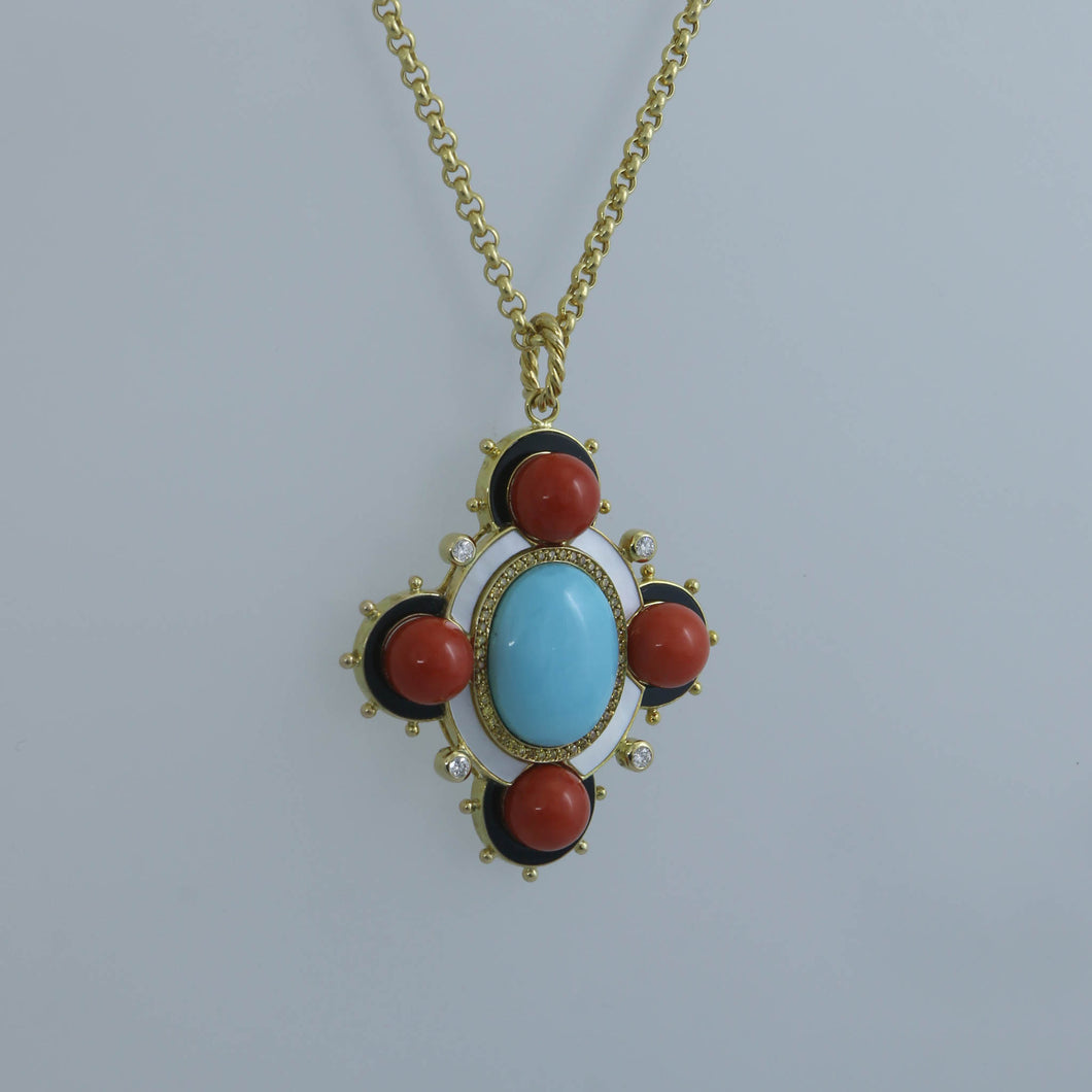 Egyptian Motif Art Deco Cross