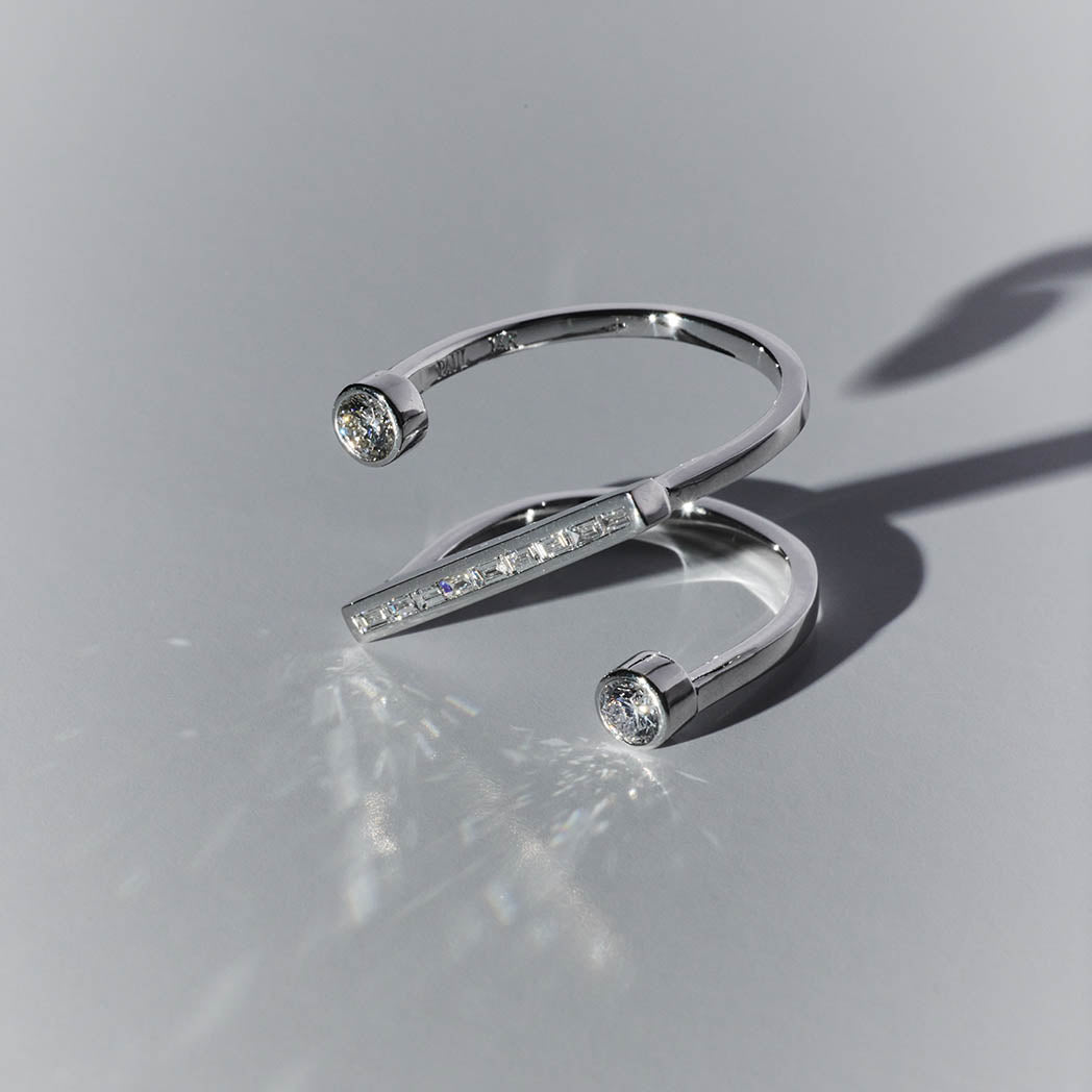 % Diamond Open Ring