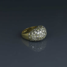 Load image into Gallery viewer, Champagne Diamond Bombe Pave Ring

