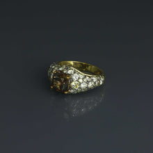 Load image into Gallery viewer, Desert Diamond Cushion Pave Dome Ring
