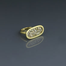 Load image into Gallery viewer, Natural Fancy Colored Diamond Pave Oval Ring
