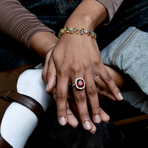 Fine Red Sri Lankan Garnet Ring