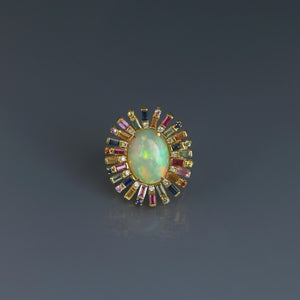 Ethipian Opal Radial Ring