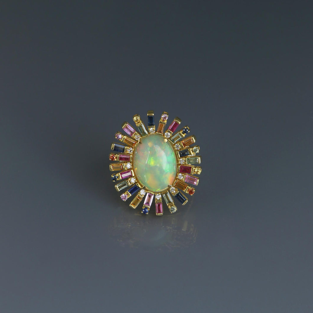 Ethipian Opal Radial Ring