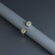 Load image into Gallery viewer, Yellow Diamond Cushion Open Ring
