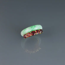 Load image into Gallery viewer, Jadeite and Red Spinel Eternity Ring
