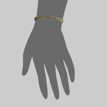 Load image into Gallery viewer, Yellow Gold Reversible Cuban Chain Bracelet with Diamond Pave
