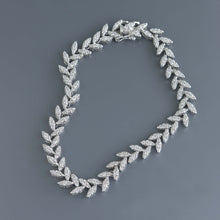 Load image into Gallery viewer, Diamond Leaf Pave Tennis Bracelet
