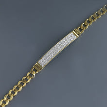Load image into Gallery viewer, Diamond Pave ID Cuban Chain Bracelet
