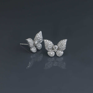 Deco Diamond Pave Butterfly Earrings